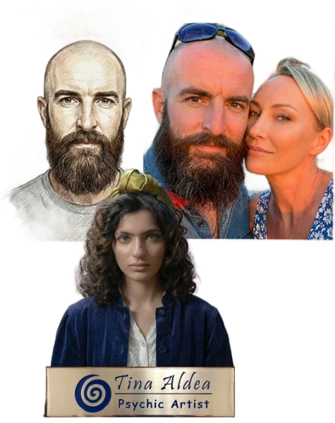 tina aldea psychic soulmate sketch compared to real person who she married